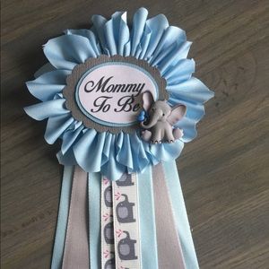 Baby Shower Mommy To Be Pin Corsage Elephant